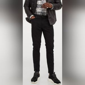 H&M Mens Black Skinny Jeans Coupe Moulante Size 33